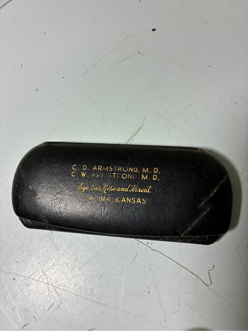 1920s-1940s Men's Round Metal Frame Eyeglasses in Gold - Picture 3 of 12